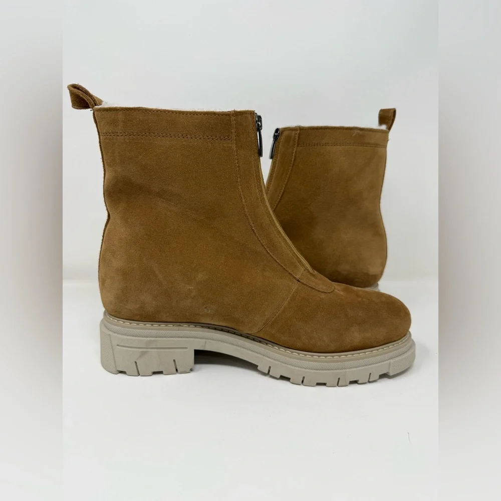 New La Canadienne Delta City Dry Zip Boots Toffee Sz 9.5